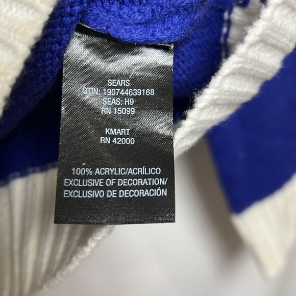 Joe boxer Blue Lama Holiday sequin ugly sweater -l - Picture 9 of 11